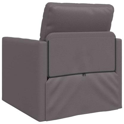 Divano Letto a Terra Grigio 74 x 77 x 81 cm Pelle sintetica