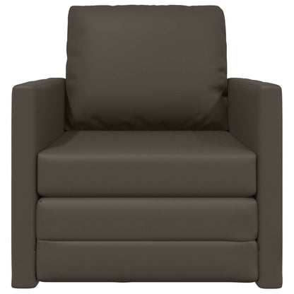 Divano letto 60cm Grigio Pelle Artificiale | homemem39
