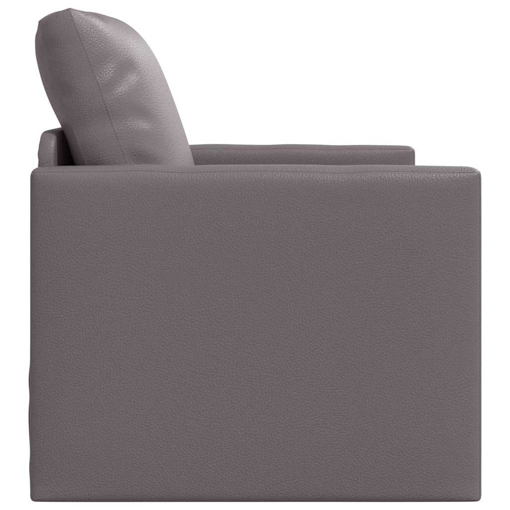 Divano Letto a Terra Grigio 74 x 77 x 81 cm Pelle sintetica