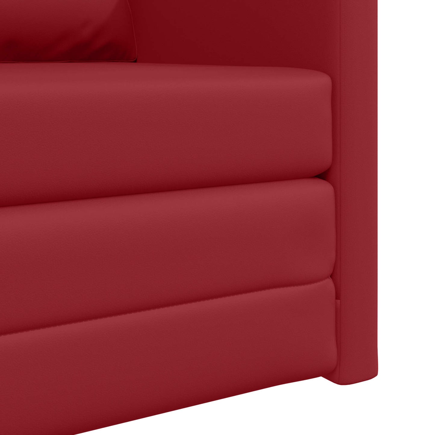 Divano letto 60cm Rosso Vino Pelle Artificiale | homemem39