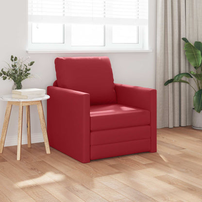 Divano letto 60cm Rosso Vino Pelle Artificiale | homemem39