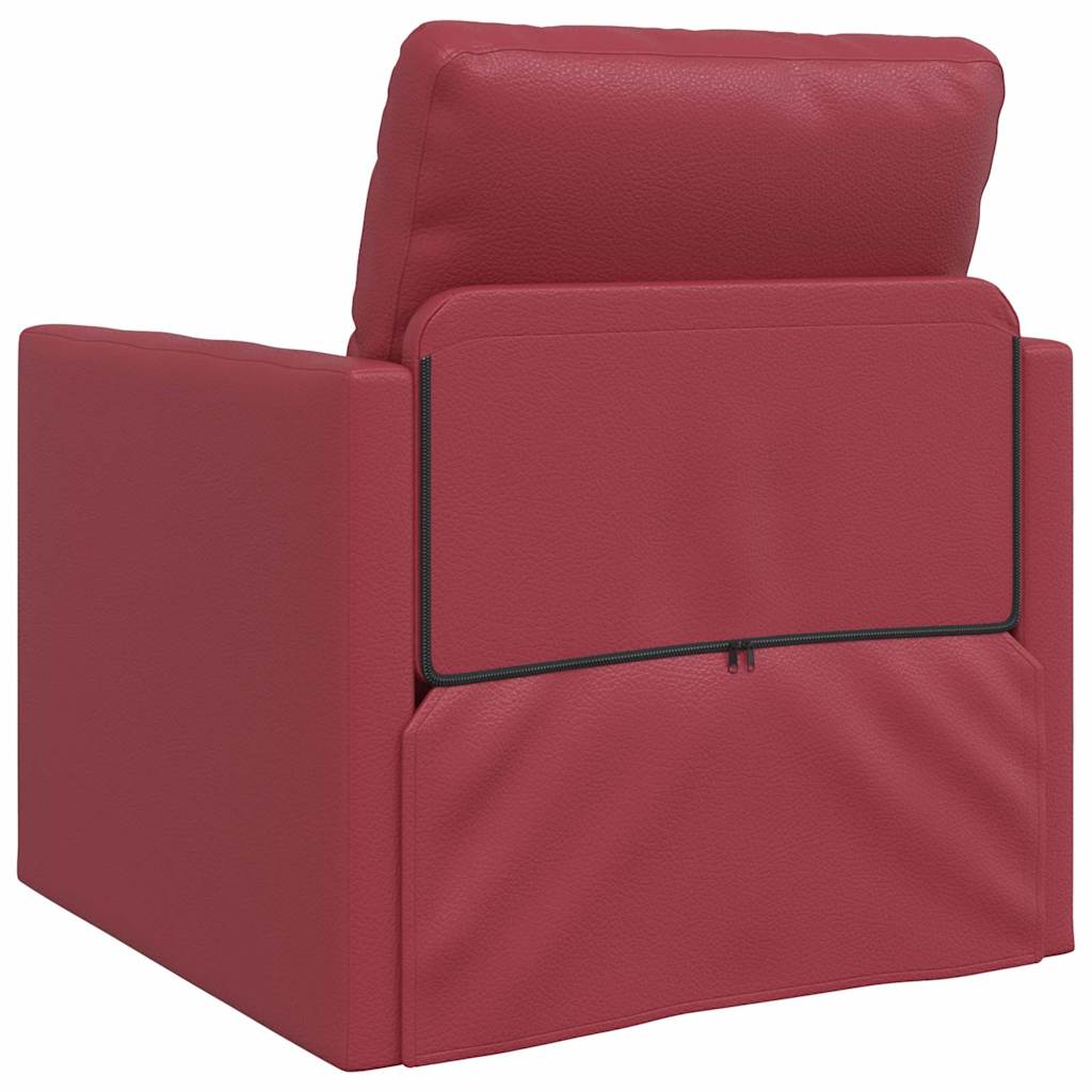 Divano Letto a Terra Rosso vino 74 x 77 x 81 cm Pelle sintetica - homemem39