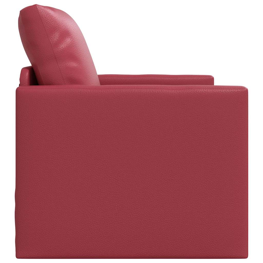 Divano Letto a Terra Rosso vino 74 x 77 x 81 cm Pelle sintetica - homemem39