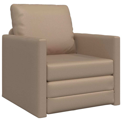 Divano Letto a Terra Cappuccino 74 x 77 x 81 cm Pelle sintetica - homemem39