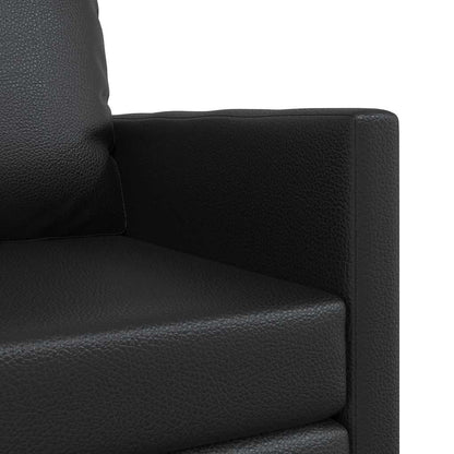 Divano Letto a Terra Nero 74 x 77 x 81 cm Pelle sintetica