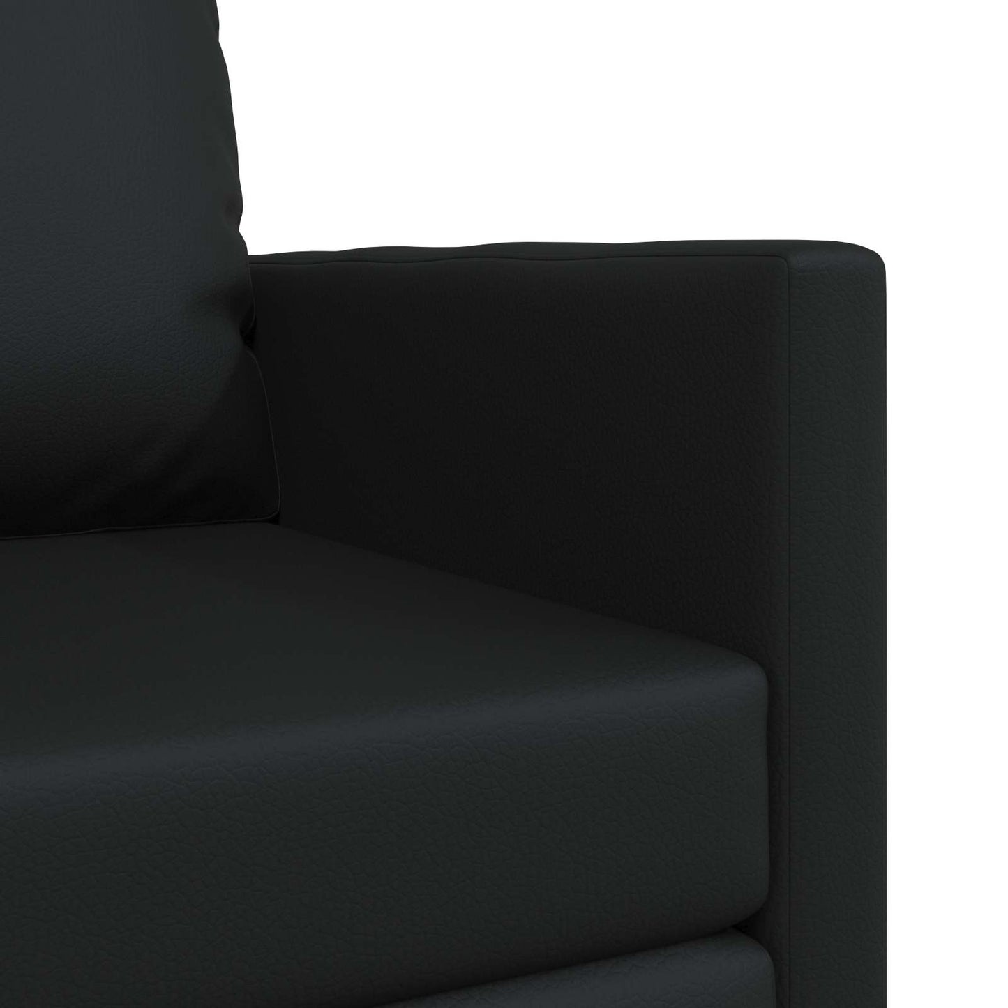Divano letto 60cm Nero Pelle Artificiale | homemem39
