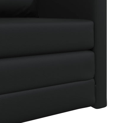 Divano letto 60cm Nero Pelle Artificiale | homemem39