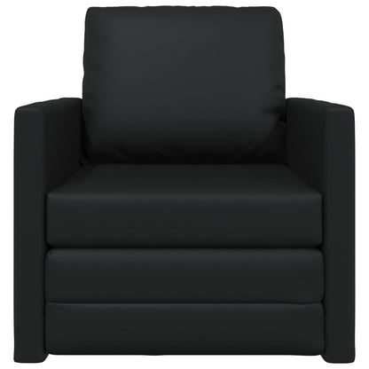 Divano letto 60cm Nero Pelle Artificiale | homemem39