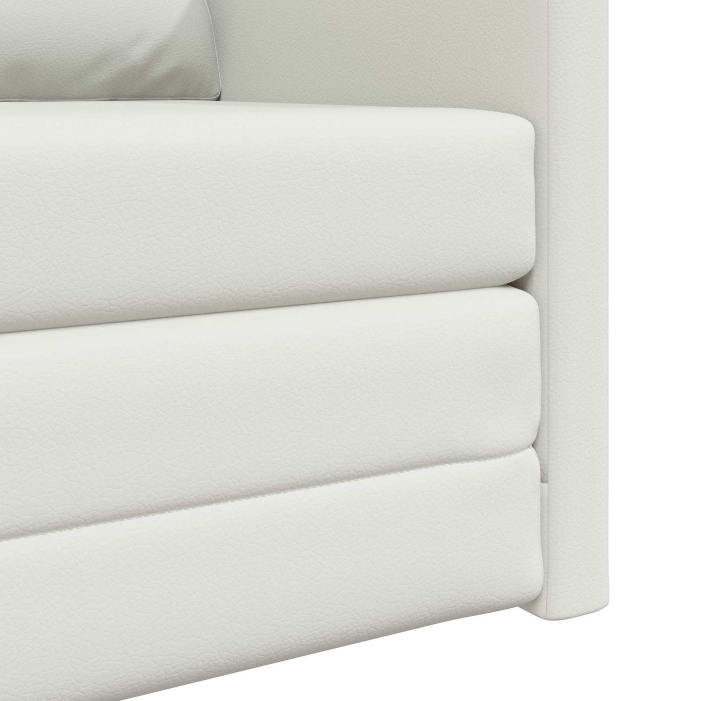 Divano letto 60cm Bianco Pelle Artificiale | homemem39