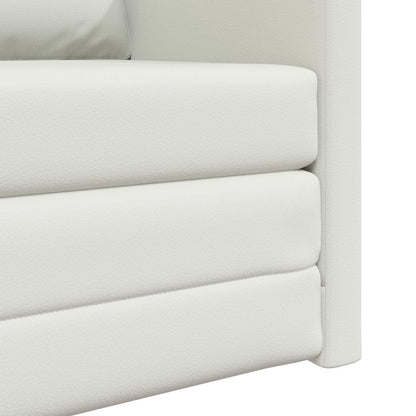 Divano letto 60cm Bianco Pelle Artificiale | homemem39