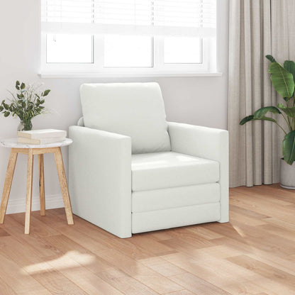 Divano letto 60cm Bianco Pelle Artificiale | homemem39