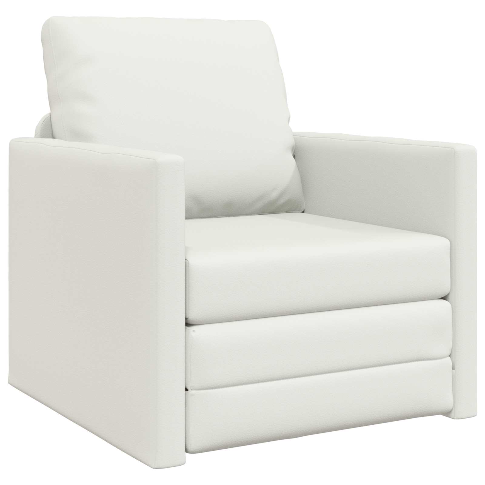 Divano letto 60cm Bianco Pelle Artificiale | homemem39
