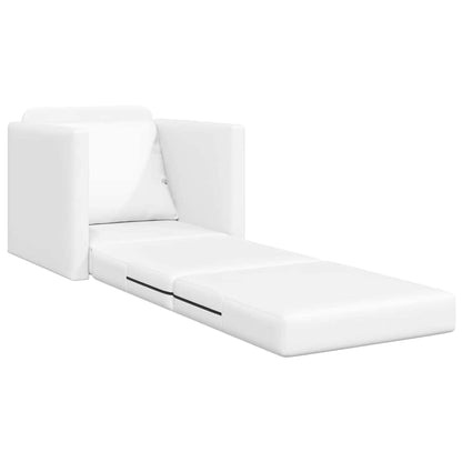 Divano Letto a Terra Bianco 74 x 77 x 81 cm Pelle sintetica - homemem39