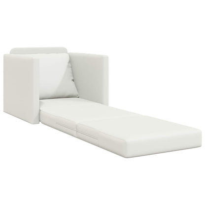 Divano letto 60cm Bianco Pelle Artificiale | homemem39