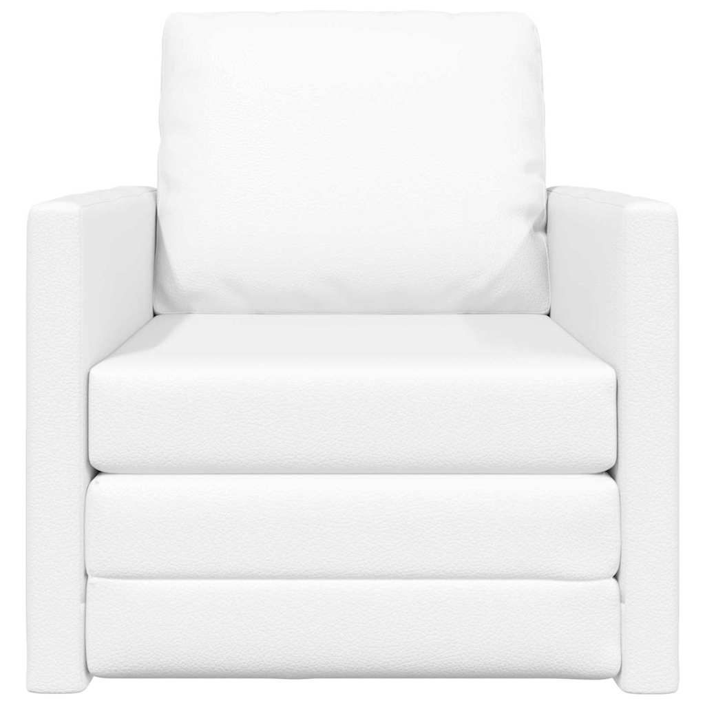 Divano Letto a Terra Bianco 74 x 77 x 81 cm Pelle sintetica - homemem39