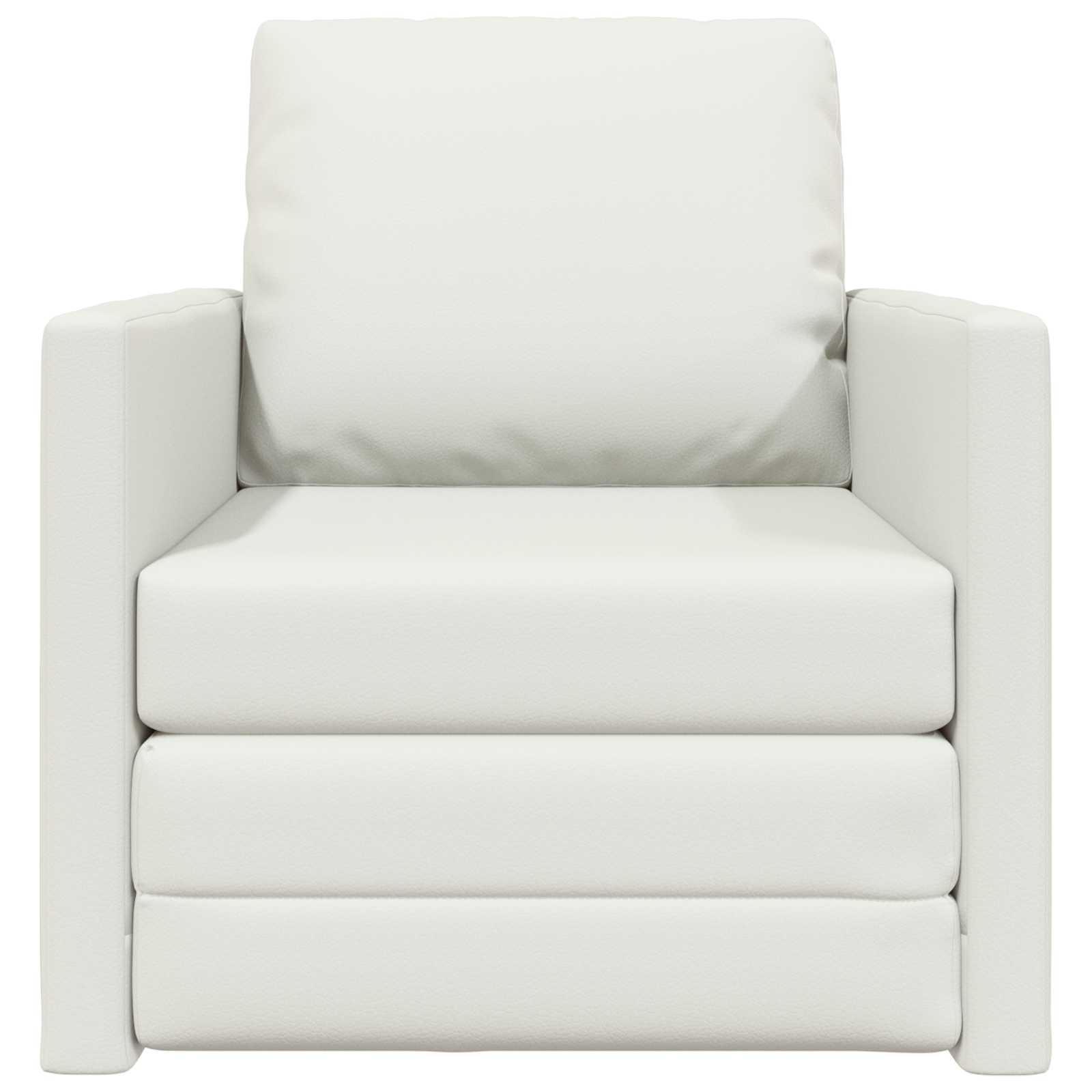 Divano letto 60cm Bianco Pelle Artificiale | homemem39