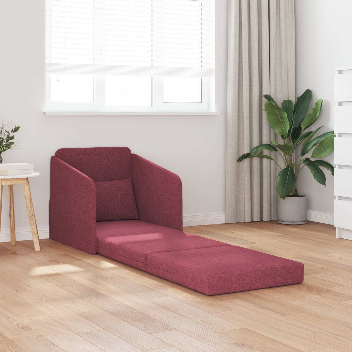 Divano letto Rosso Vino 65 x 80 x 83 cm Tessuto | homemem39