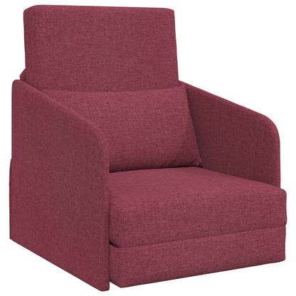 Divano letto Rosso Vino 65 x 80 x 83 cm Tessuto