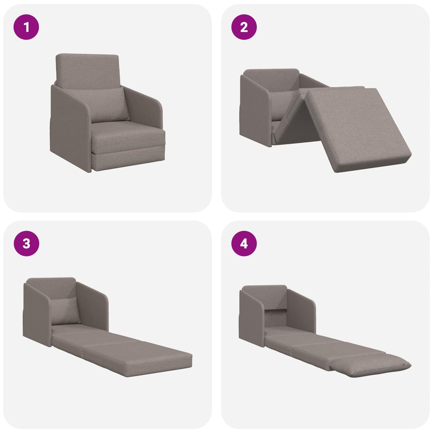 Divano letto Talpa 65 x 80 x 83 cm Tessuto | homemem39