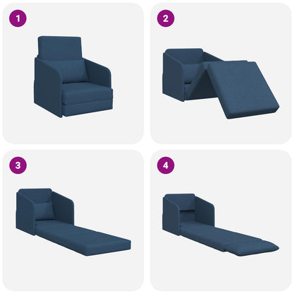 Divano letto Blu 65 x 80 x 83 cm Tessuto