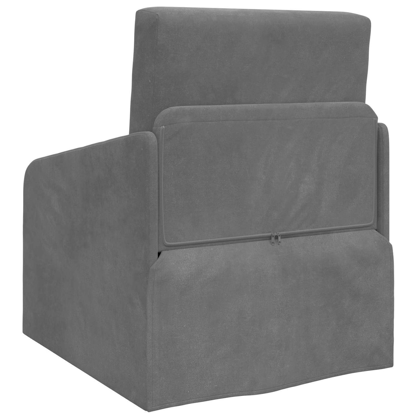Divano letto Grigio scuro 65 x 80 x 83 cm Velluto