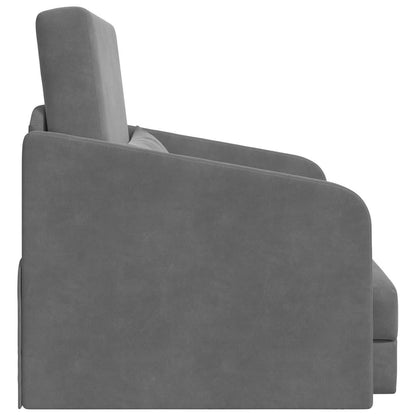Divano letto Grigio scuro 65 x 80 x 83 cm Velluto