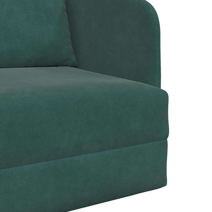 Divano letto Verde Scuro 65 x 80 x 83 cm Velluto