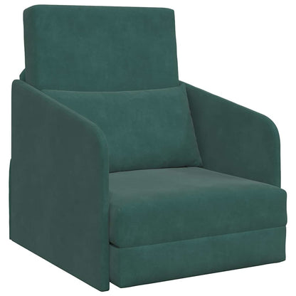 Divano letto Verde Scuro 65 x 80 x 83 cm Velluto