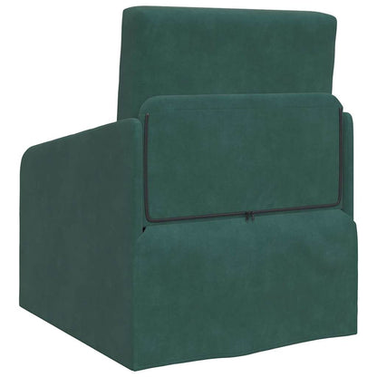 Divano letto Verde Scuro 65 x 80 x 83 cm Velluto