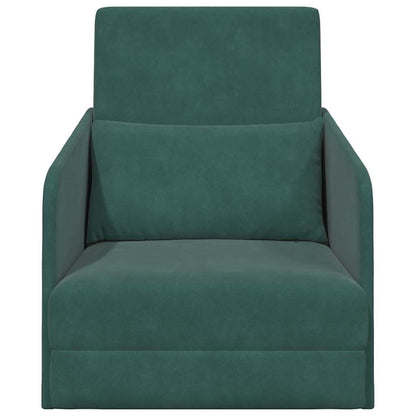 Divano letto Verde Scuro 65 x 80 x 83 cm Velluto