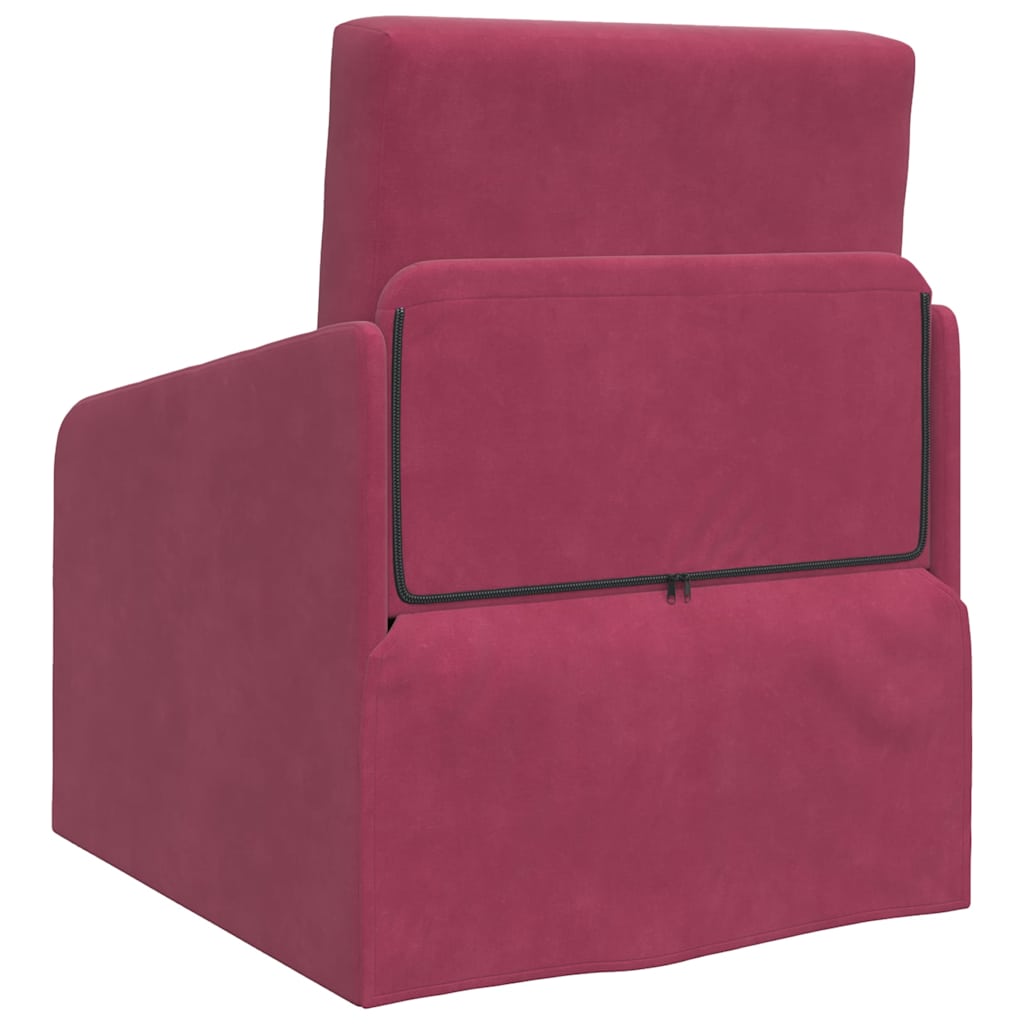Divano letto Rosso Vino 65 x 80 x 83 cm Velluto - homemem39