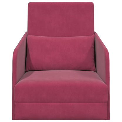 Divano letto Rosso Vino 65 x 80 x 83 cm Velluto - homemem39