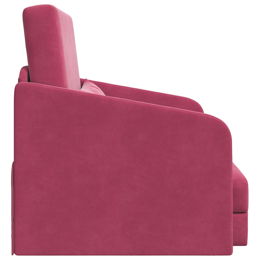 Divano letto Rosso Vino 65 x 80 x 83 cm Velluto - homemem39
