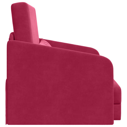 Divano letto Rosso Vino 65 x 80 x 83 cm Velluto | homemem39