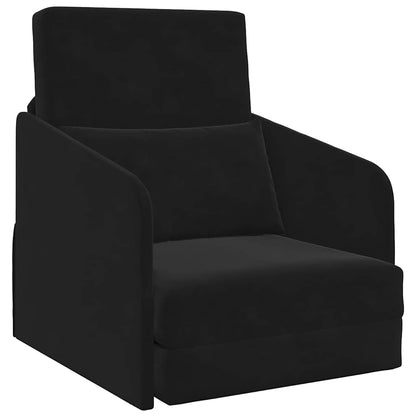 Divano letto Nero 65 x 80 x 83 cm Velluto - homemem39
