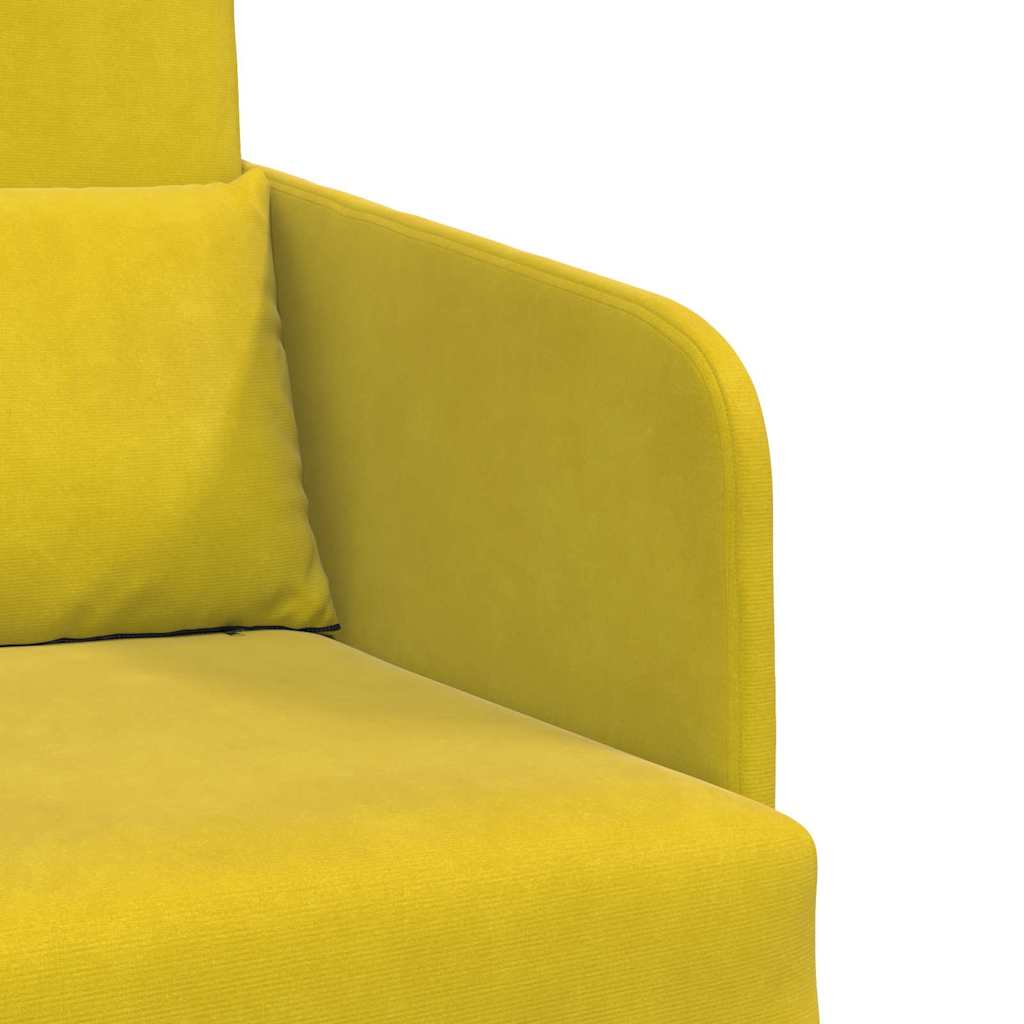 Divano letto Giallo 65 x 80 x 83 cm Velluto