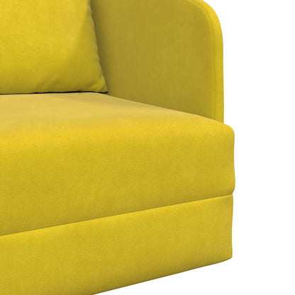 Divano letto Giallo 65 x 80 x 83 cm Velluto