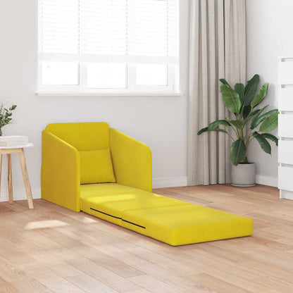 Divano letto Giallo 65 x 80 x 83 cm Velluto