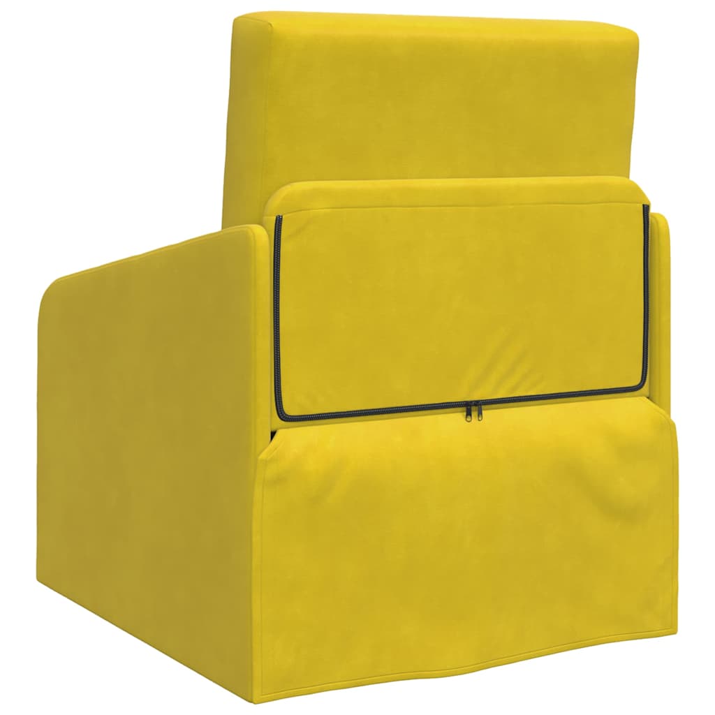 Divano letto Giallo 65 x 80 x 83 cm Velluto