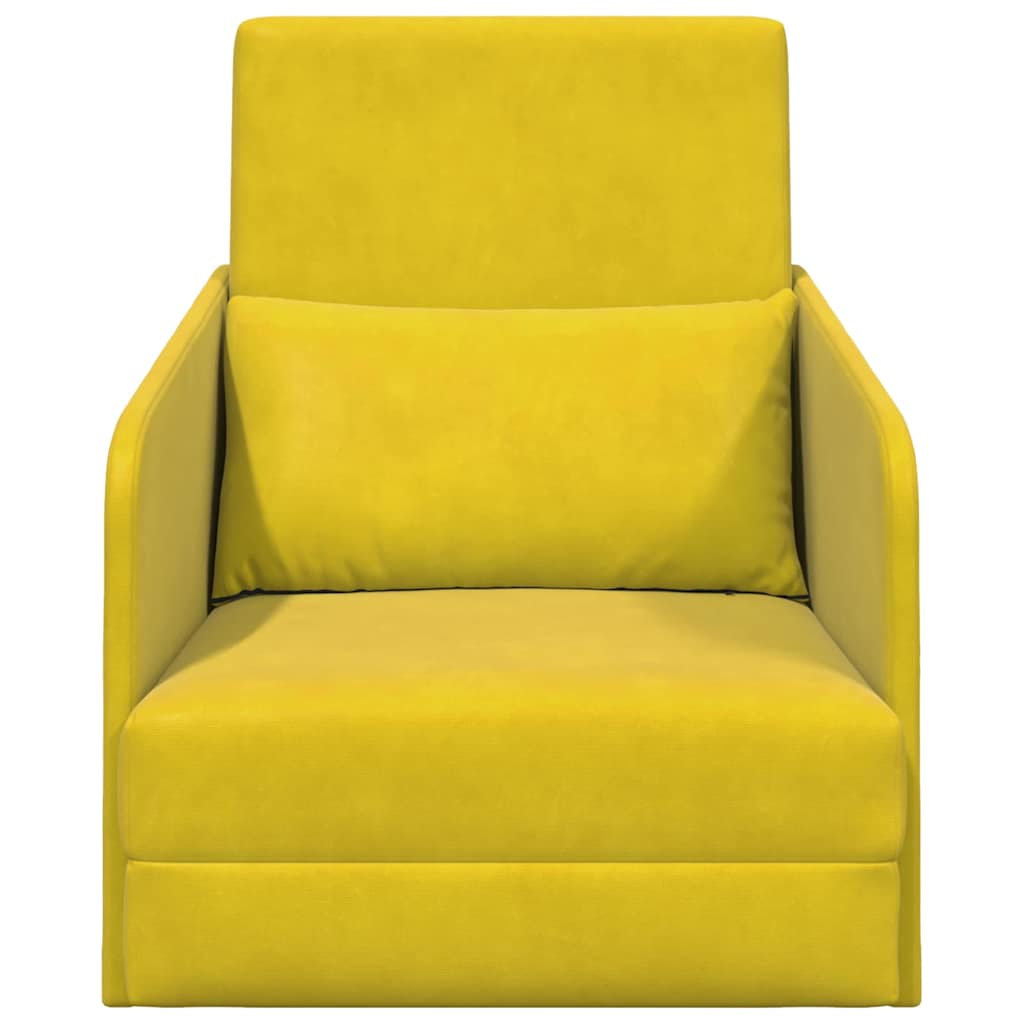 Divano letto Giallo 65 x 80 x 83 cm Velluto