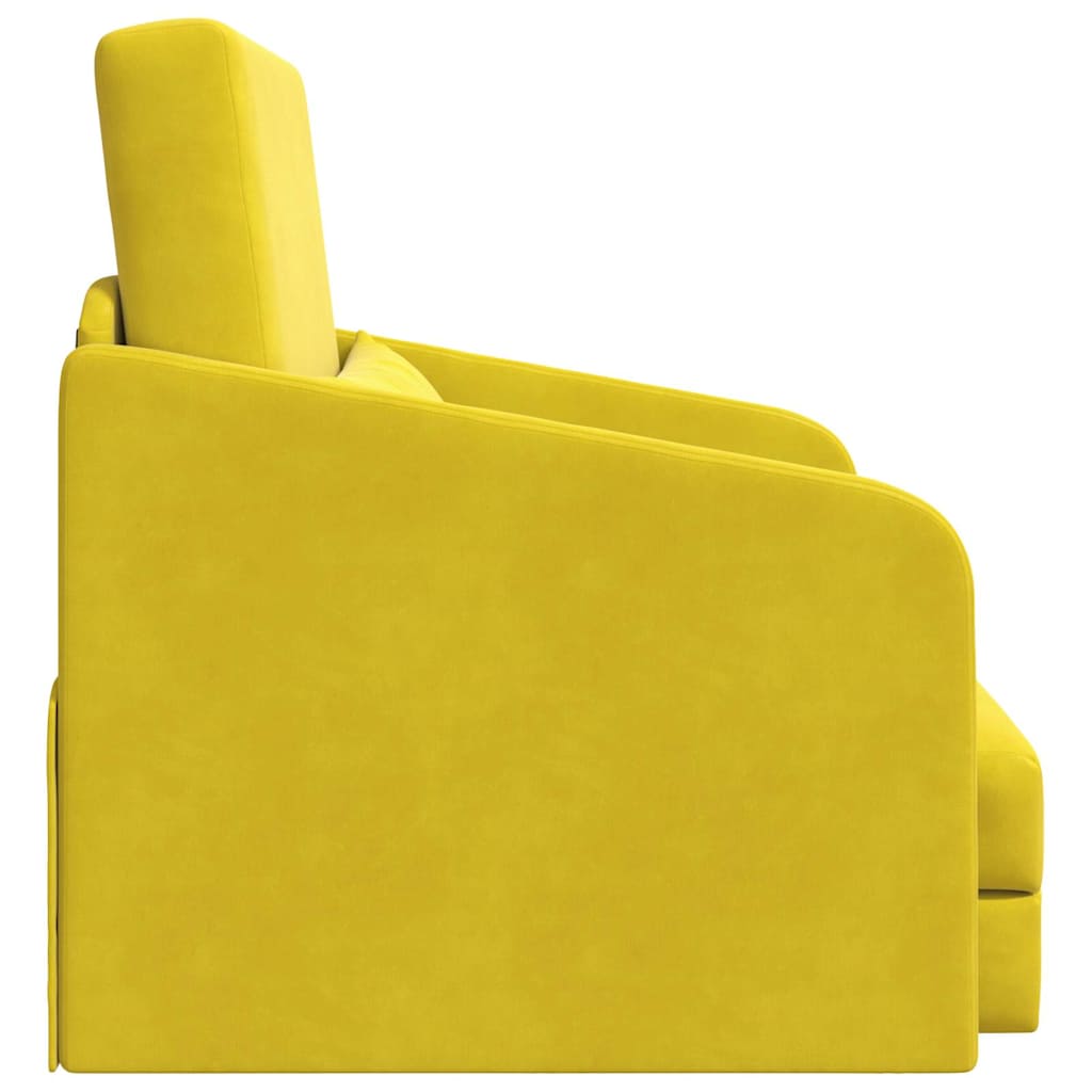 Divano letto Giallo 65 x 80 x 83 cm Velluto