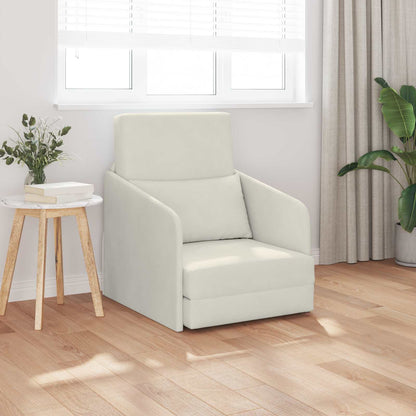 Divano letto Crema 65 x 80 x 83 cm Velluto