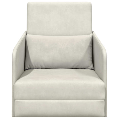 Divano letto Crema 65 x 80 x 83 cm Velluto | homemem39
