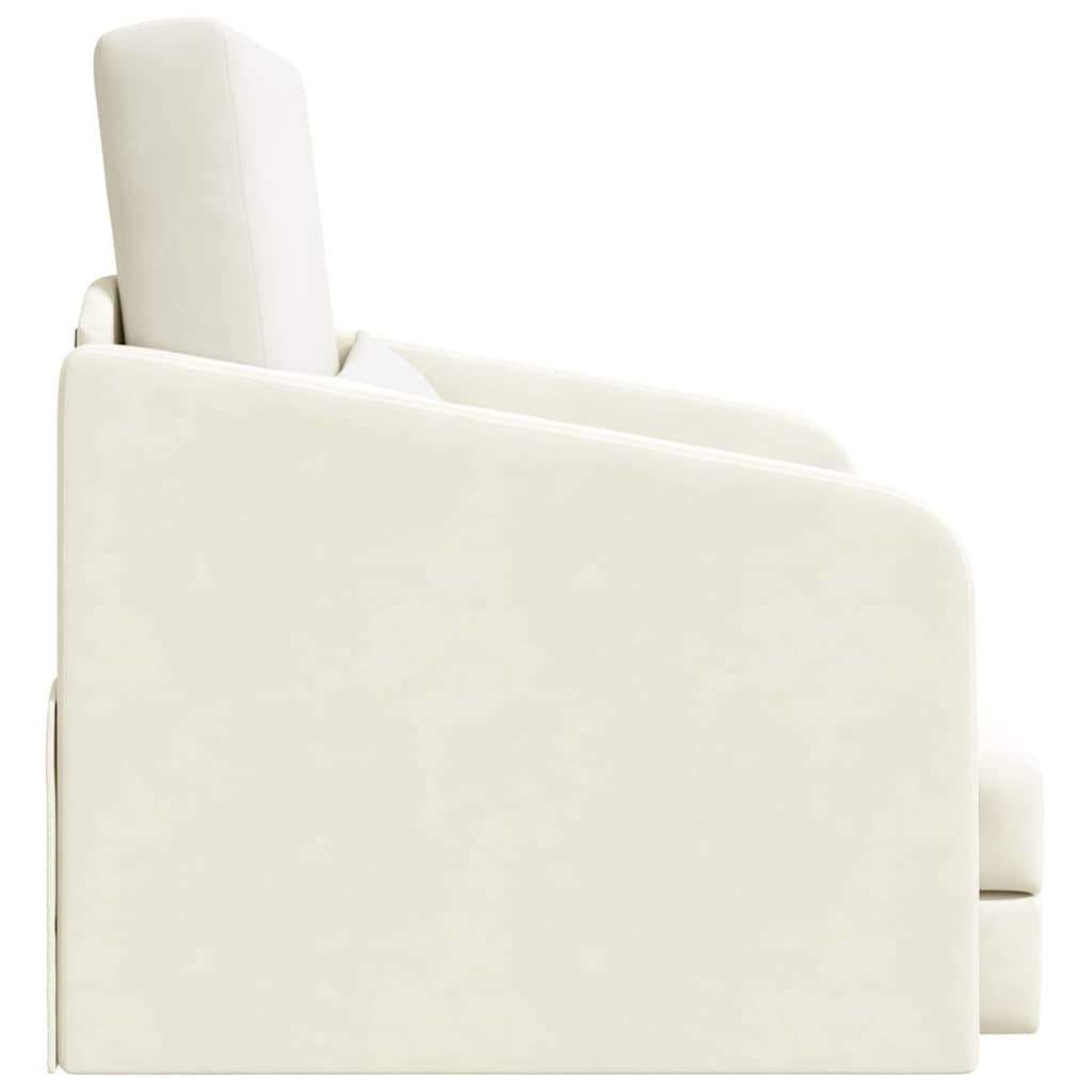 Divano letto Crema 65 x 80 x 83 cm Velluto - homemem39