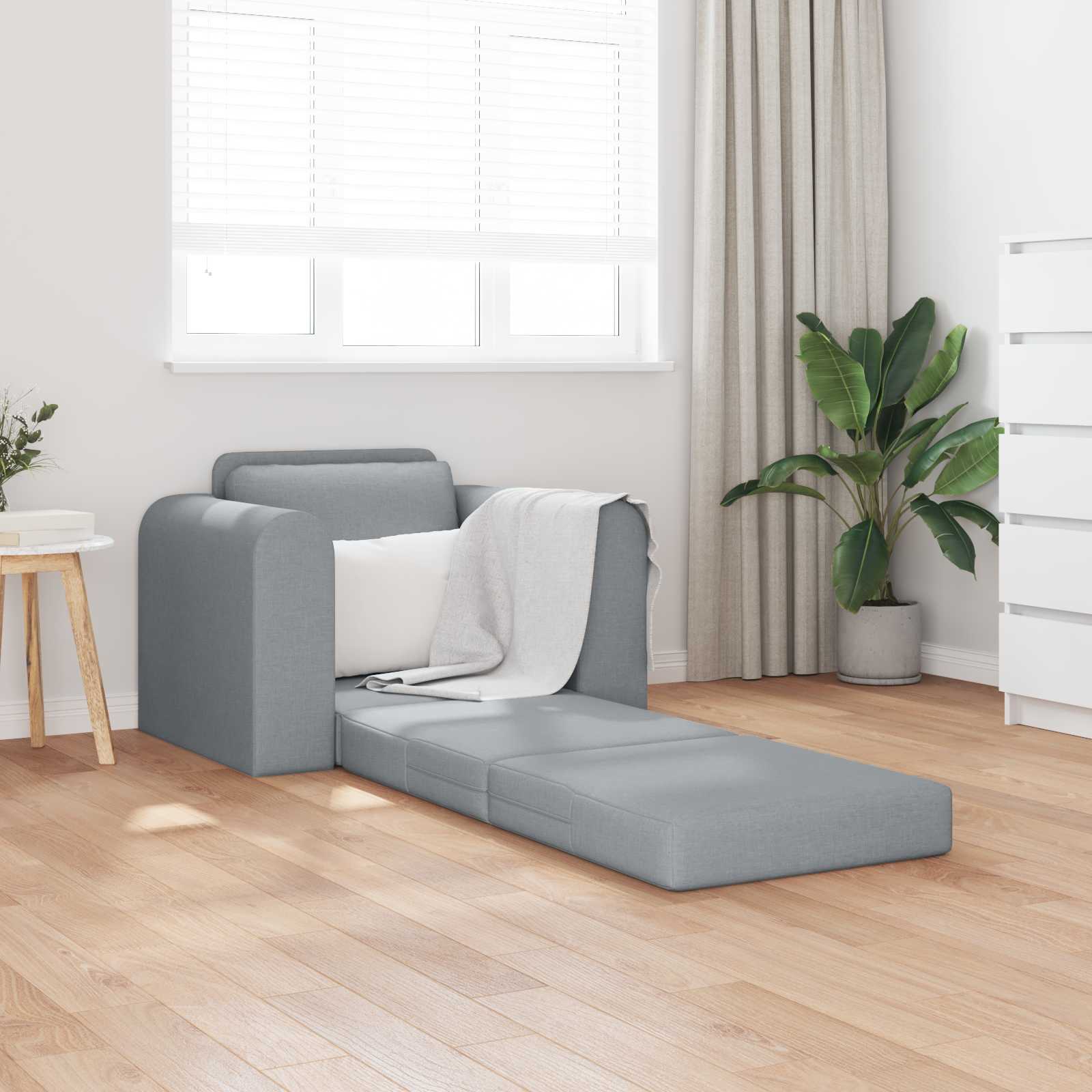 Divano letto Grigio chiaro 98 x 71 x 83 cm Tessuto | homemem39
