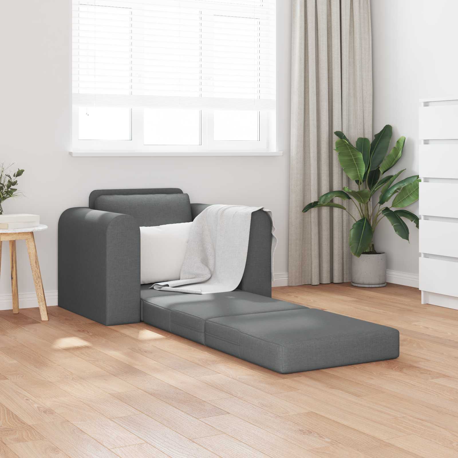 Divano letto Grigio scuro 98 x 71 x 83 cm Tessuto | homemem39