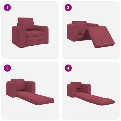Divano letto Rosso Vino 98 x 71 x 83 cm Tessuto | homemem39