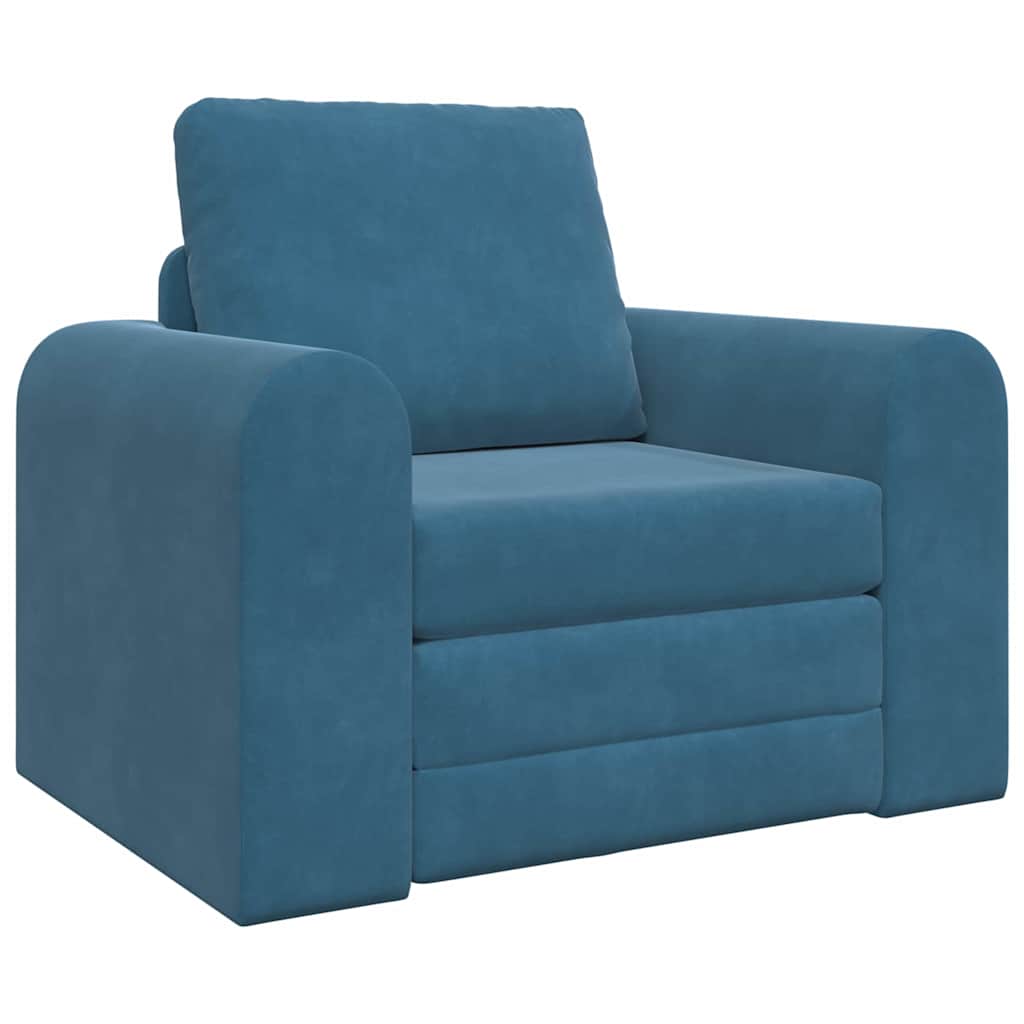 Divano letto Blu 98 x 71 x 83 cm Velluto - homemem39