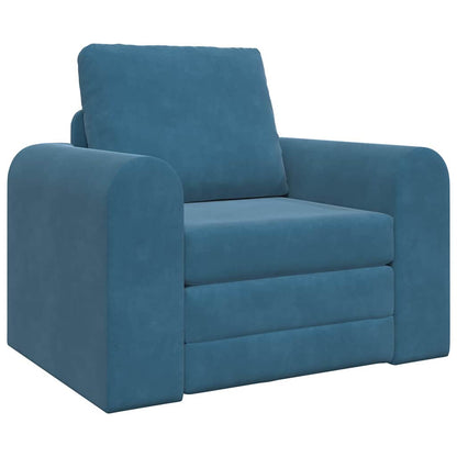 Divano letto Blu 98 x 71 x 83 cm Velluto - homemem39
