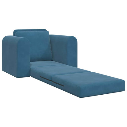 Divano letto Blu 98 x 71 x 83 cm Velluto - homemem39